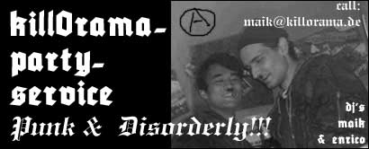 PUNK & DISORDERLY - the killorama party-service !!! click for more infos!